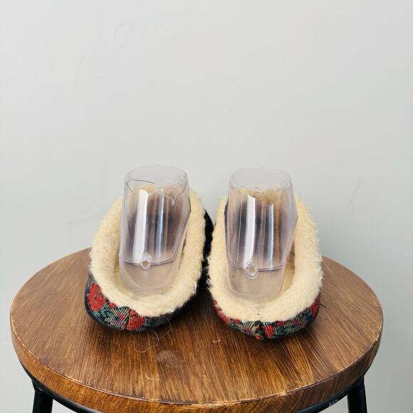 Black Wool Blend Slippers With Fur Lining Women’s Size 7.5 - Picture 5 of 9